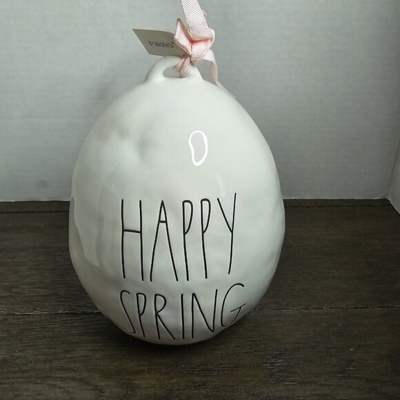 Rae Dunn Artisan Happy Spring Easter Egg 2021 Dimpled Farmhouse - Picture 1 of 10